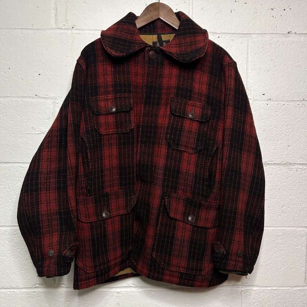 Vintage Woolrich 503 Mens Wool Mackinaw Plaid Jacket 2024 - Picture 1 of 9